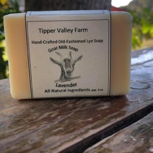 Lavendar goat milk soap from tipper valley farm