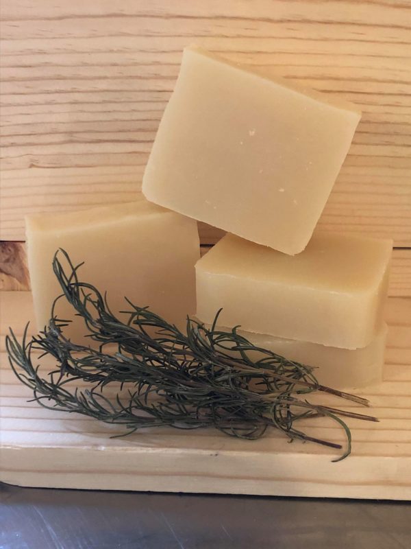 Handcrafted goat's milk soap bar with all-natural ingredients for sensitive skin